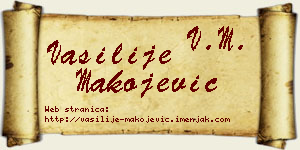 Vasilije Makojević vizit kartica